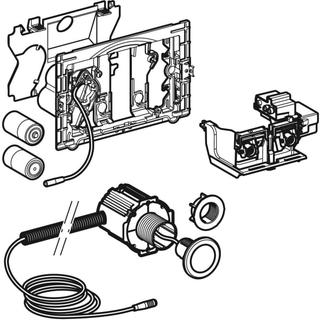 Geberit WC-Steuerung Batteriebetrieb, 2-Mengen-Spülung, Infrarottaster