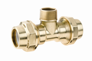 BEULCO PE-T-Stück 88180 Messing, 1/2" AGx20mm, ohne Stützrohr