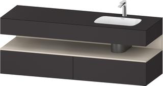 Duravit EinbauWT-Möbel-Set Qatego 160x50x60cm, Kon-WTU, B r, T m/Gr matt