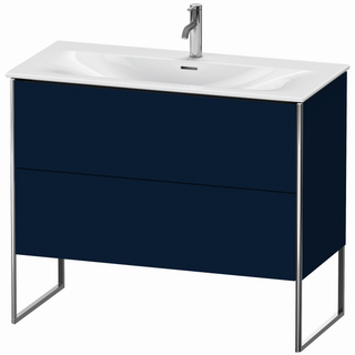 DU WTU XSquare boden.,592x1010x478mm 2Auszüge,nachtblau seidenmatt ES Nussb