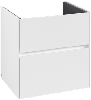 V&B Waschtischunterschrank Collaro 61,1 x 61 x 48 cm, Waschbecken mittig, LED-Beleuchtung 4,2W