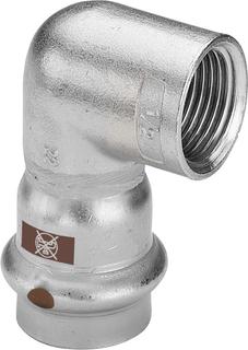 Viega Winkel Temponox 1714.2 22mmxRp 1/2, 90Gr, St. n. rost, SC-Con.