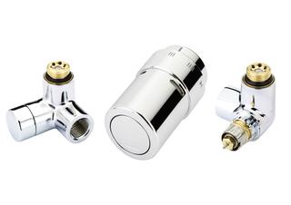 Danfoss Armaturen-Set X-tra Collection Ventilgehäuse RA-URX, rechts, chrom