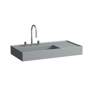 Laufen Waschtisch KARTELL 90x46cm, Ab re, o. ÜL, 1 Hahnl., gra ma