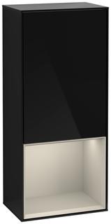 V&B Seitenschrank Wandbeleuchtung Finion 41,8cm, li, Reg unt sa m, glo bla Lac