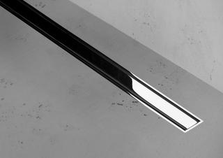 Duschrinne XS Z-1 Edelstahl verchromt, Rahmen Edelstahl verchromt