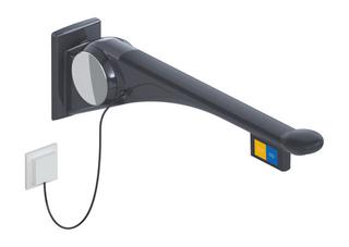 HEWI Stützklappgr 802 LifeSystem Premium 700mm, an hgl/anthr m, SA, T. li