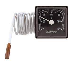 Afriso Thermometer THK 45 d 45x45mm, 0/120 GC, m Kapillarl., 1500m