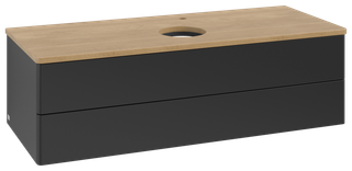 V&B WTU o. F-Struktur -Beleuchtg. Antao 120x36x50cm, HL, WBP hon. Oa, bla m Lac