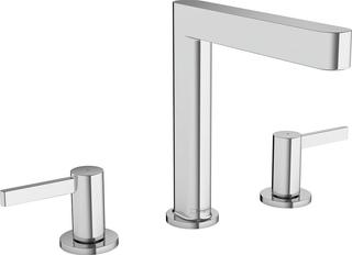 hansgrohe 3-L-WT-Arm. 160 Finoris mit Push-Open-Ablaufgarnitur, chrom