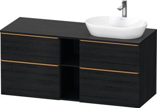 Duravit Waschtisch-Unterschrank D-Neo 140x55cm, 2 SBK, 2 A, B R, b geb/Ei sw