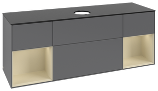 V&B WT-Unterschrank Wandbel. Finion 160cm, Pl b m, Rg si G m Lac, Anthrac. m