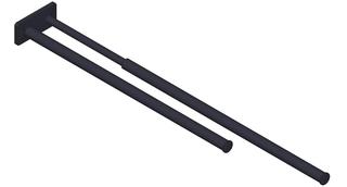 Giese Handtuchhalter dop 495x95mm, ausz b 680mm, rd, sw ma