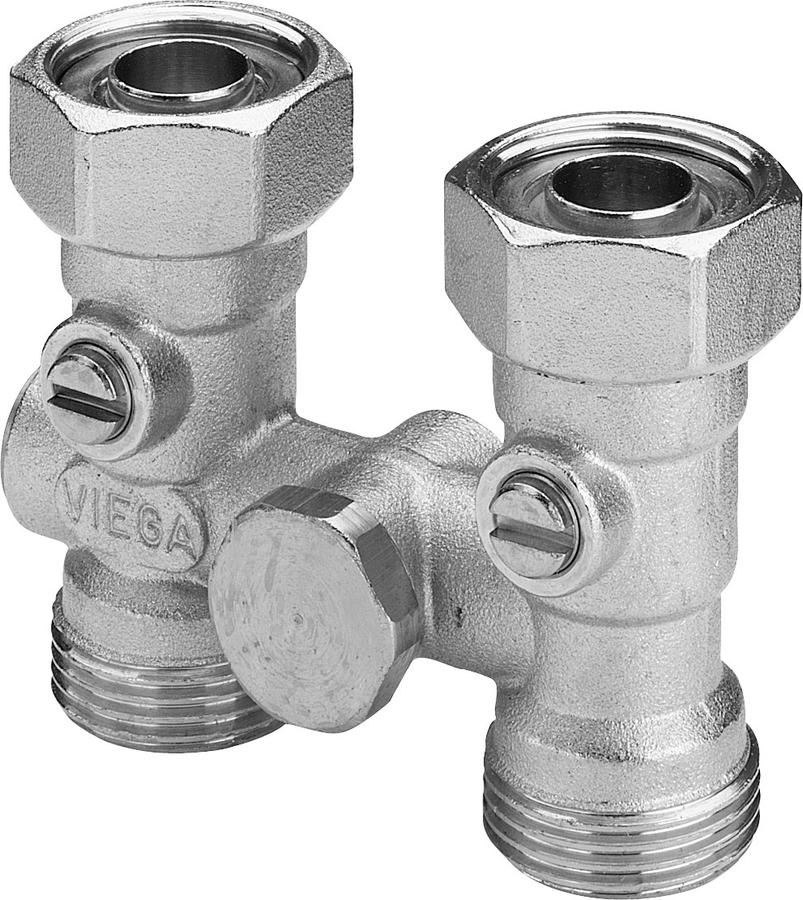Artikelbild 2 des Artikels „Viega Ventilheizkörperanschlußst. 1096.0 G 3/4x50mm, MS ma vern., DG, absperrbar G 3/4 x 50 mm“