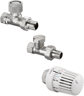 Oventrop Thermostatventil-Set Uni LH DN 15, Durchgang, mit Thermostat