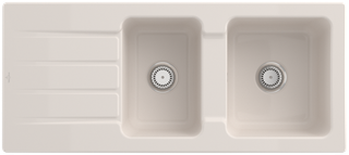 V&B Spüle Architectura 80 m Abl.garn, Hand., crema CeramicPlus