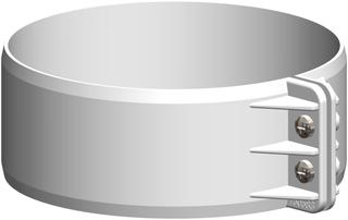 ATEC Übergang PolyTwin Schelle/Verbinder, DN 60/100, PP, weiß