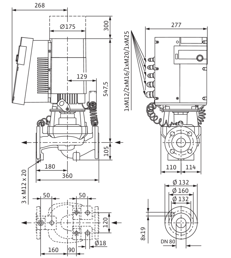 Artikelbild 6 des Artikels „Wilo Trockenl.-HE-Pumpe Stratos GIGA 80/1-37/5,3, mit Differenzdruckgeber 80/1-37/5,3“