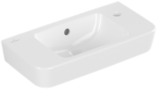 V&B Handwaschbecken Compact O.Novo 50x25cm, HL r durch-, l vorgest., ÜL, we
