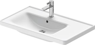 Duravit Möbel-Waschtisch D-Neo 80x48cm, m HL, w WG, asy, B li, m Ü, HLB