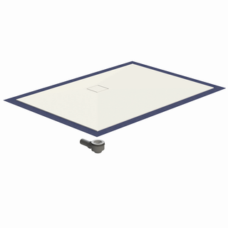 Schedel Dusche MULTISTAR PLAN Plus Quad. 110x90x4,5cm, bianco w, re, AL hi. mitt.