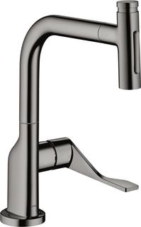 hansgrohe SPT 230 Se 2jet Axor Citterio mit Ausziehbrause, polished black chrome