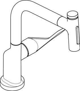 hansgrohe Spültisch-Einhebelmischer 230 Select 2jet Axor Citterio mit Ausziehbrause und sBox