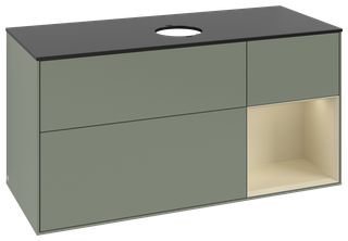 V&B Waschtisch-Unterschrank Finion 120cm, Pl b m, Rg si G m Lac, Oli. m Lac