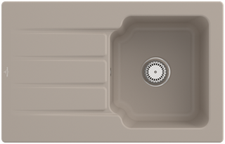 V&B Spüle Architectura 45 m Abl.garn, Hand., almond CeramicPlus