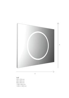 EMCO LED-Lichtspiegel MI 240 1000x800mm, m 1 runden Lichtausschnitt