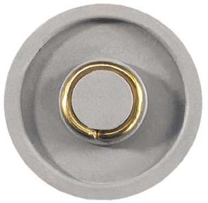 HAAS OKA-Schwimmer-Membrane d 26mm, grau, mit montiertem Messingring