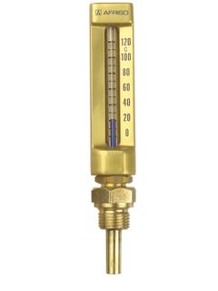 AFRISO V-Form-Maschinenthermometer VMTh 110 -30/+50C 100mm G1/2B Ms gerade