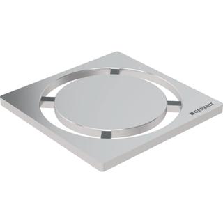 Geberit Designrost Circle 8x8cm, für bodenebene Dusche, Edelstahl