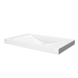 AR Einzelwaschtisch, QUADRO-FX, MIRANIT, 800x150x470 mm, Mulde re-eckig