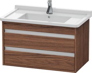 Duravit Waschtisch-Unterschrank Ketho 80x45,5cm, Nussb dkl., 2 Schubk., wandh