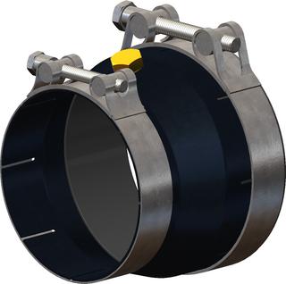 ATEC Kesseladapter eMAX d= 130mm, mit Dichtung und Spannschelle