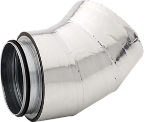 STIEBEL Rohrbogen LWF DRB 160-45, DN 160, 45Grad, gedämmt
