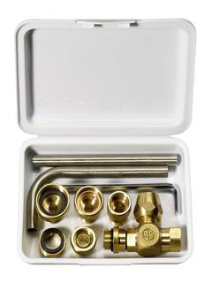 Schlösser Probenahmeventil-Set 8134 Messing, Rohre Edelstahl mit Adapter