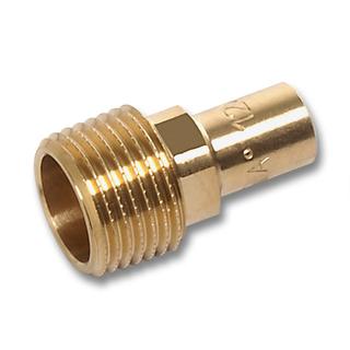 Sanha Doppelnippel 4280G 18ammx1/2" AG, Rotguss