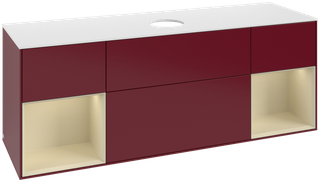 V&B Waschtisch-Unterschrank Finion 160cm, Pl wh. m, Reg si Gr m Lac, Peo m