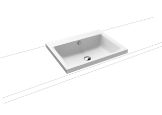 Kaldewei Aufsatz-Waschtisch PURO 3154 o HL, alp-we, P-E, alp-we ma, 60x46cm