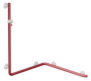 HEWI Duschhandlauf System 800 K 1100mm, Hlt, Stütz. u Roset. we, rubin