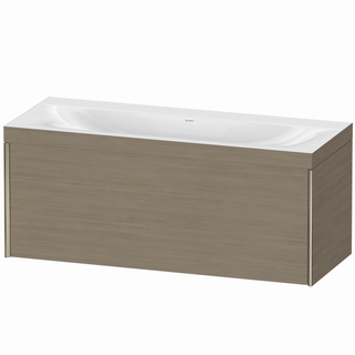 DU WTU XViu/Viu, 1 Ausz, 503x1200x480mm o.HL, champ.m./Eiche ter,Ra. 35 ES Nussb