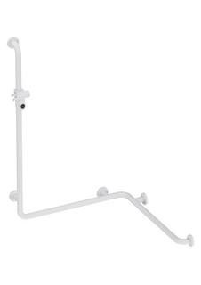 HEWI Duschhandlauf 801 Sonderlänge, mit Brausehalterstange, matt