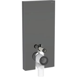 Geberit Stand-WC-Modul Monolith BH 101cm, Fr. Gl. la., S. Alu SW-chrom