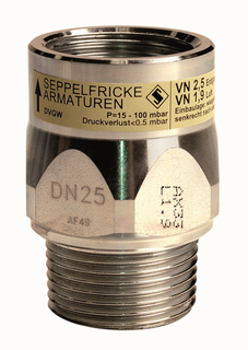 AIPS Gas-Str-W SEPP Gas 5443...10-Typ K DN 20, 2,5 m3/h, Fließr. v un/ob, Stahl