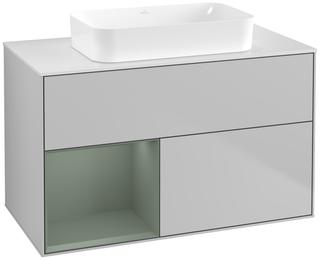 V&B WT-Unterschrank Wandbel. Finion 100x60,3 cm, Reg li Oli. m Lac, lig Gr m