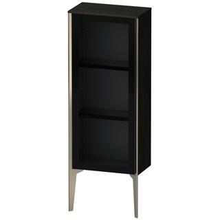 Duravit Halbhochschrank XViu 40x24x89cm, Champ. m, Tür re, Ei schwarz