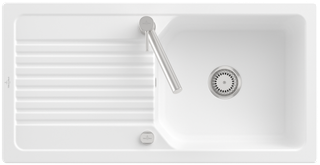 V&B Flächenbündige Spüle Linara 60 Flat m Abl.garn, Exzenter, st. wh. C-plus