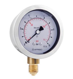 Afriso Rohrf.Glyzerin.MM RF63 D701 rad. Gehäuse 63mm, G 1/4 B, 0/10 bar